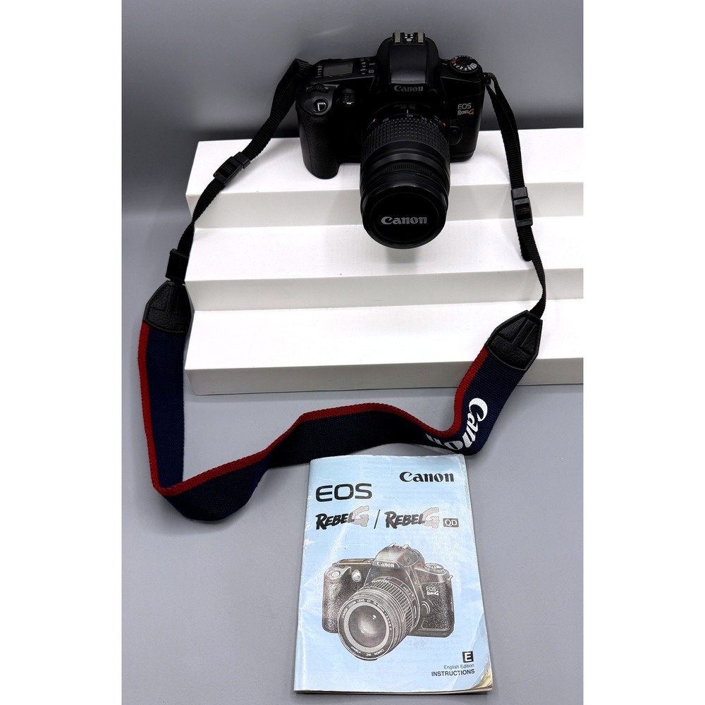Canon EOS Rebel G 35mm Film SLR Camera EF 28-80mm Lens Manual Strap, Works!